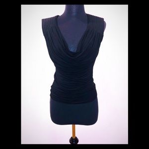 Classy BeBe Black Cowl Neck Sleeveless Top